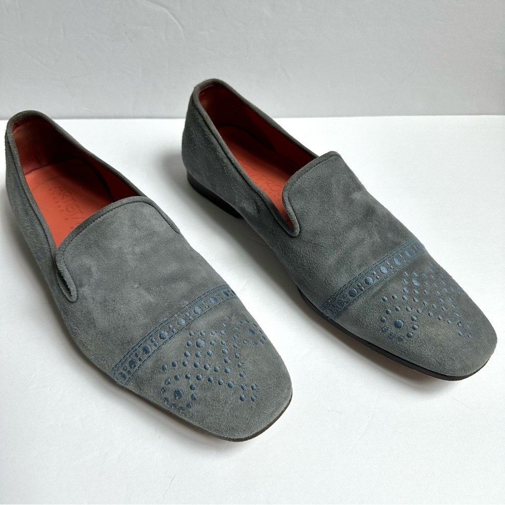 Stubbs & Wootton with Artist Proof Blue Suede Men’s Loafers 12